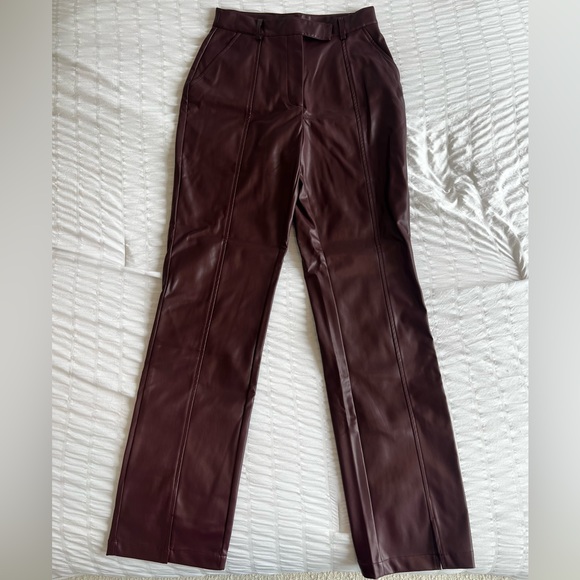 Steele Vegan Leather Straight Leg Pant - Picture 6 of 10
